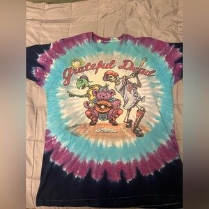 Grateful Dead Tie-Dye Short Sleeve Tee - Blue, Purple, White